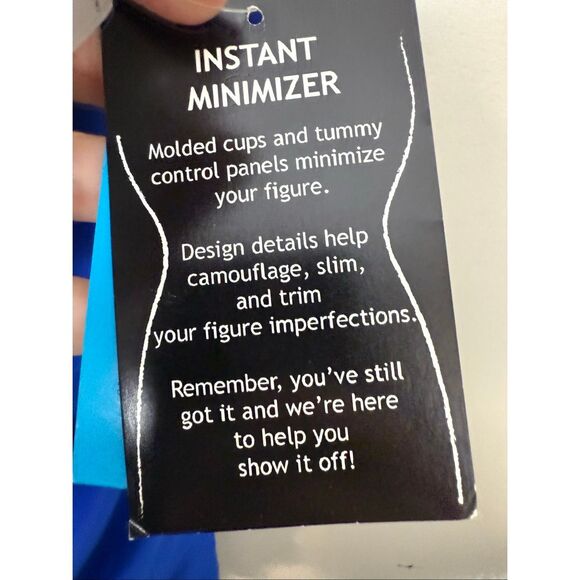 Azul Swimsuit One Piece Ruched Front Cobalt Blue Swimwear Built-in Bra Women's 1 - Picture 4 of 7